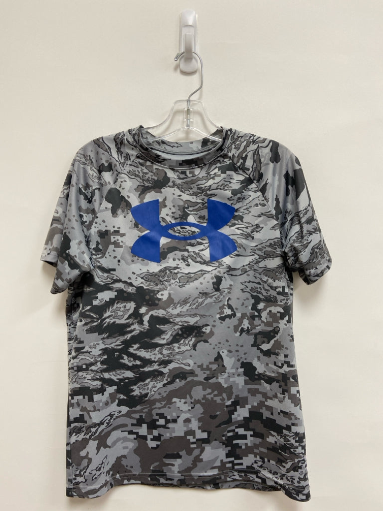 Under Armour SIZE L Gray Blue Camouflage Boy&