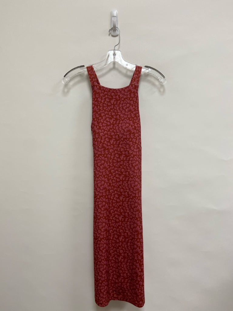 Patagonia Size S Terra Cotta Pink Flowers Sleeveless Ladies Dress