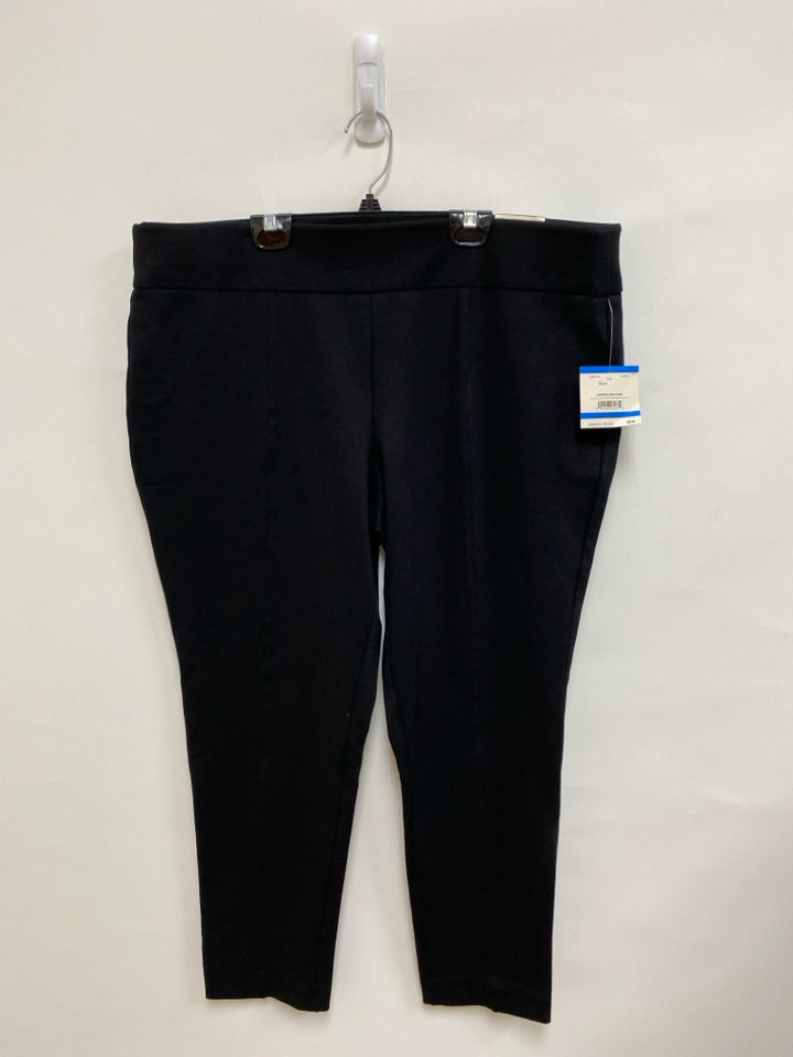 NWT Anne Klein Size XL Black Pull-on Ladies Pants