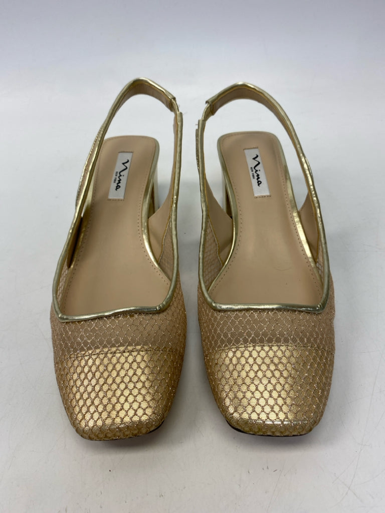 Nina US Shoe Size 11 Gold Heels