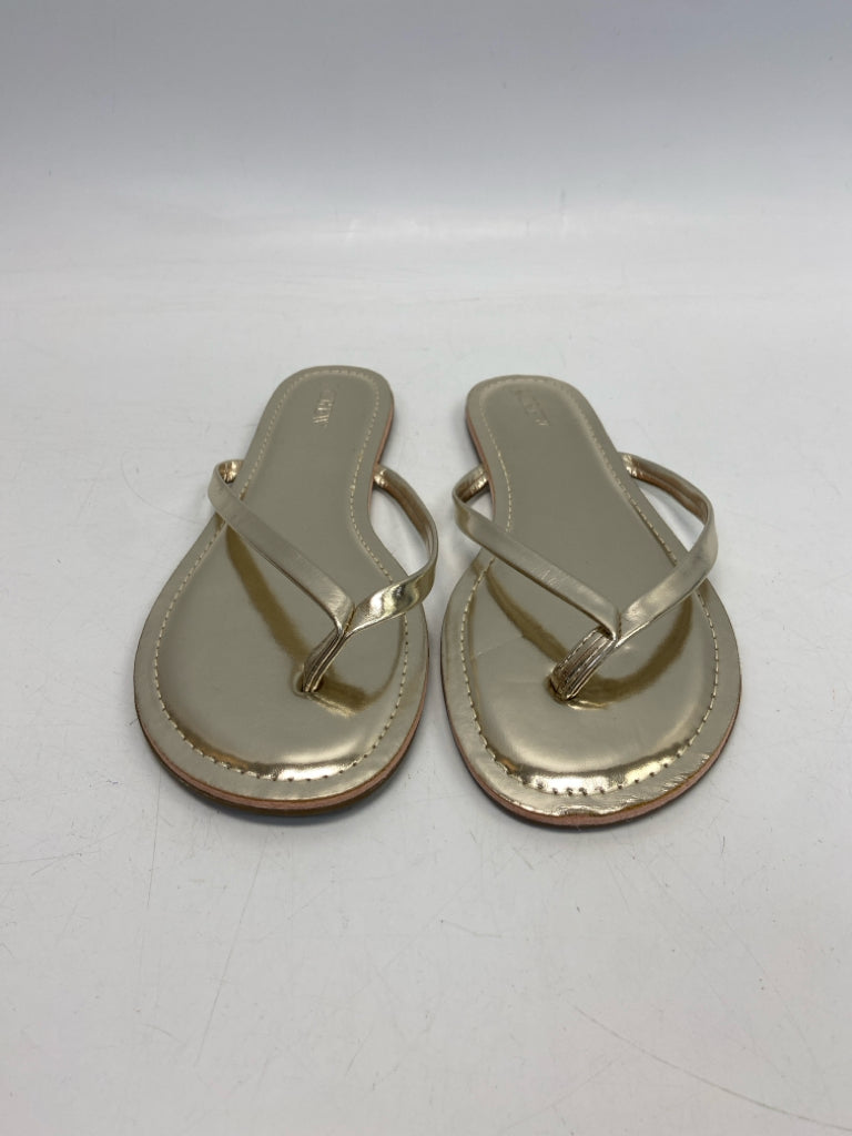 J Crew  Size 10 Gold Metallic Sandals