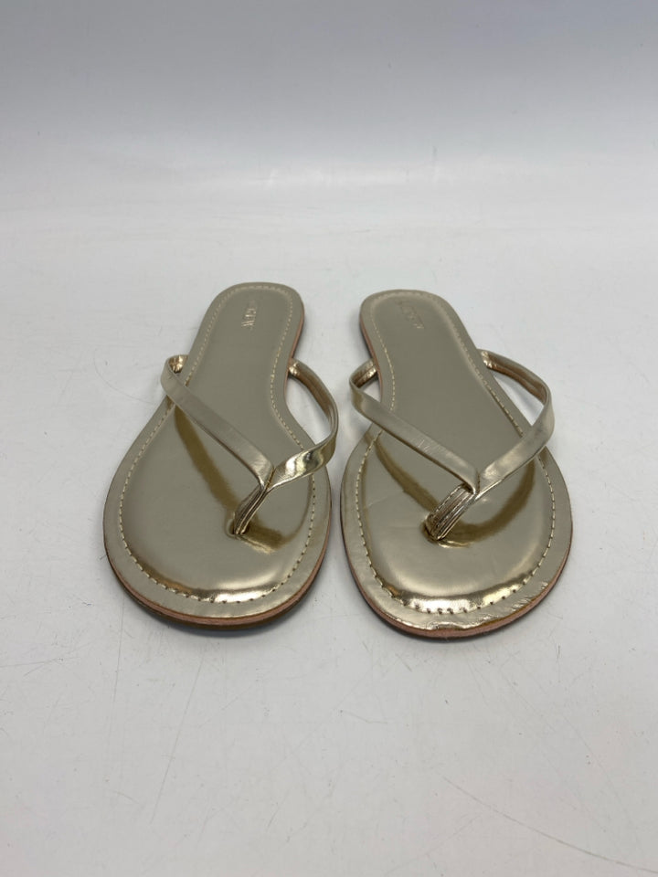 J Crew  Size 10 Gold Metallic Sandals