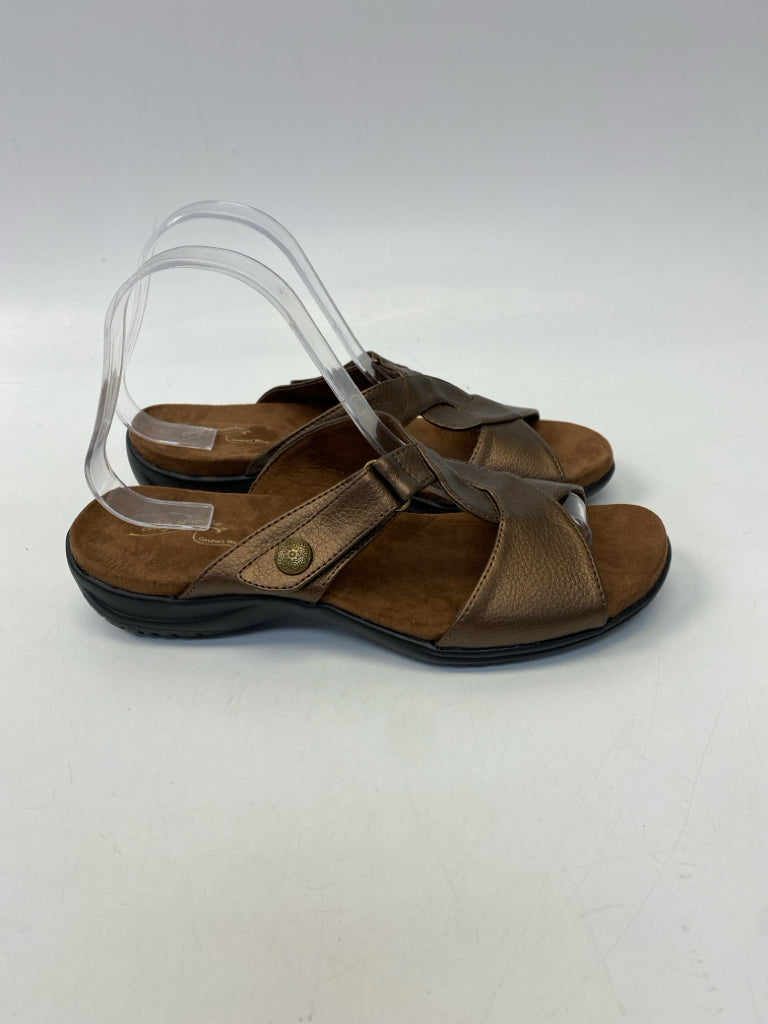 Easy Street  Size 8.5N  Dark Bronze Sandals  **NARROW**