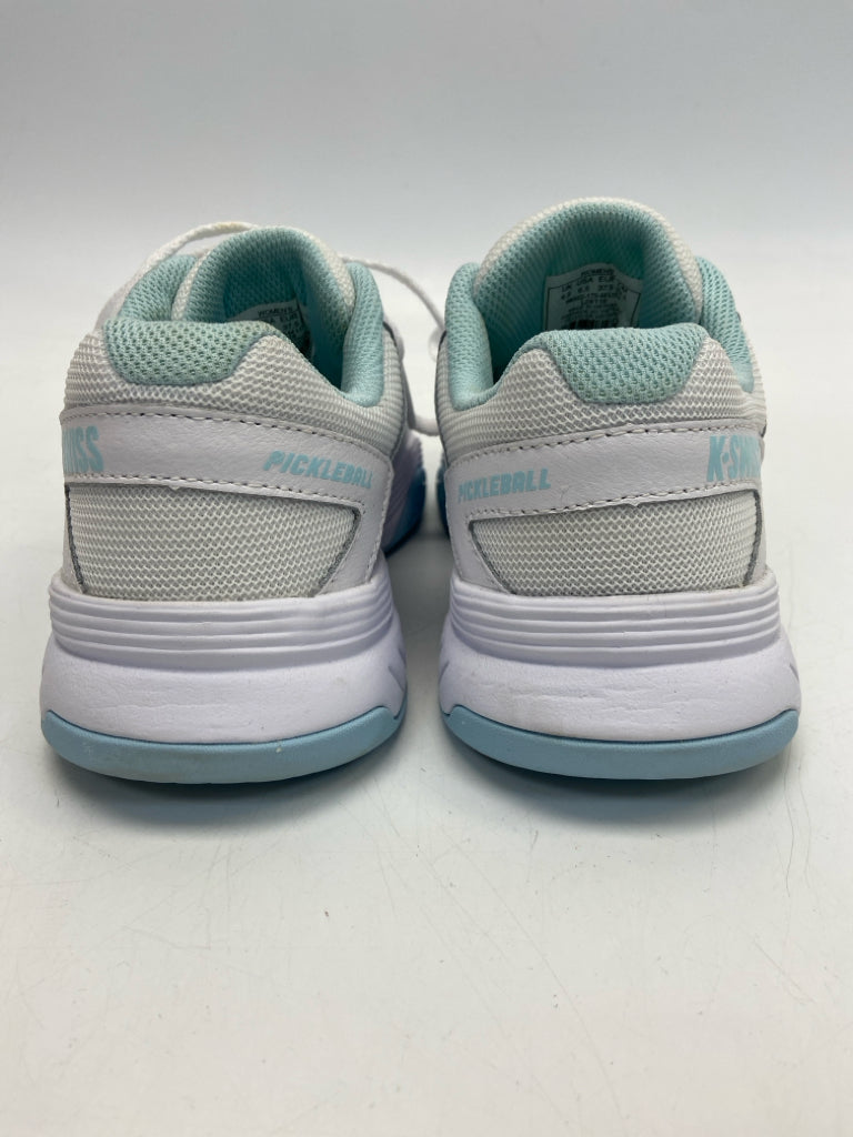 K-Swiss  Size 6.5 White Aqua Lace-up Sneakers