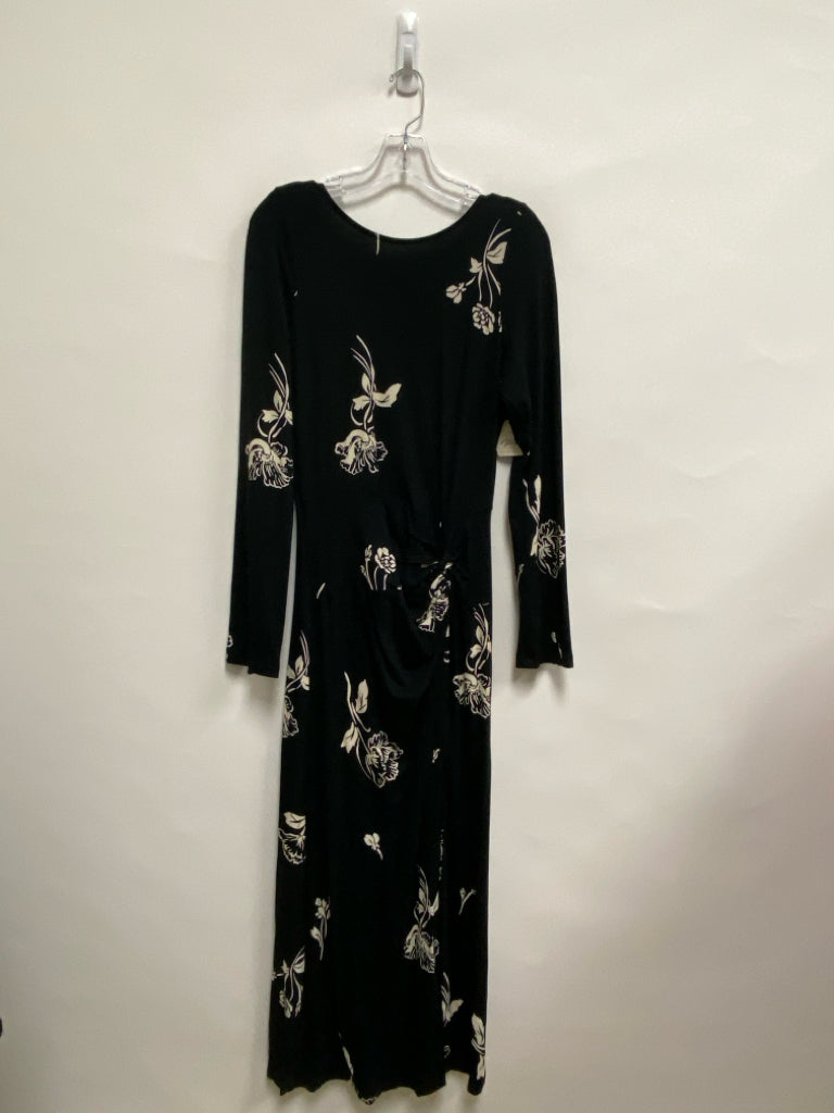 NWT Free People Size M Black Cream Flowers Ladies Dress