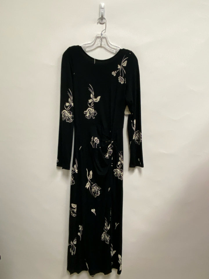 NWT Free People Size M Black Cream Flowers Ladies Dress