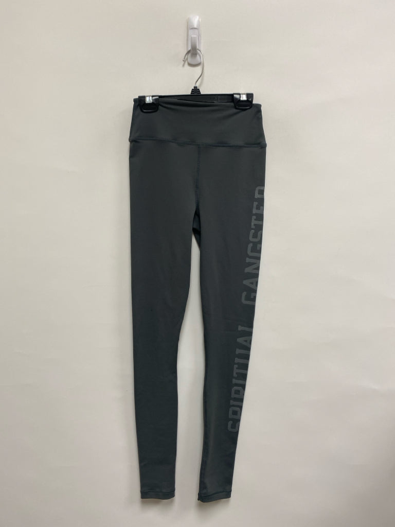 Spiritual Gangster Size XS Gray Logo Athletic Leggings