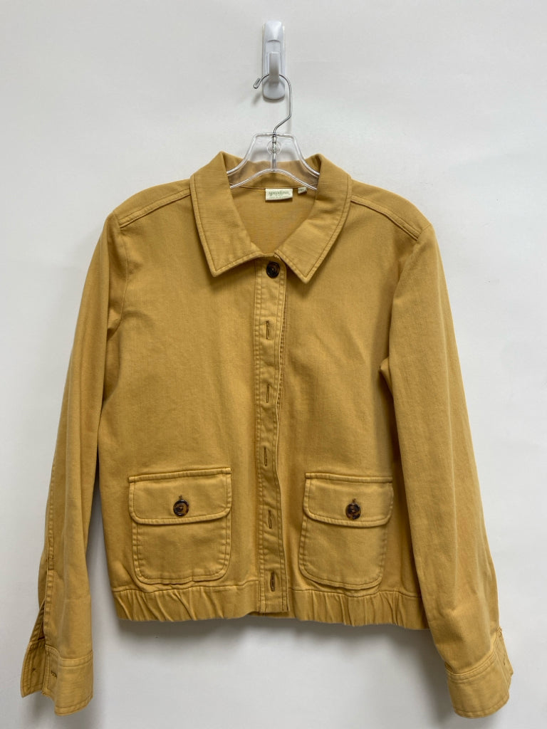 Spartina Size M Yellow Denim Button Up Ladies Jacket
