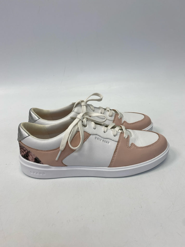 Cole Haan  Size 8.5 Coral White Lace-up Sneakers
