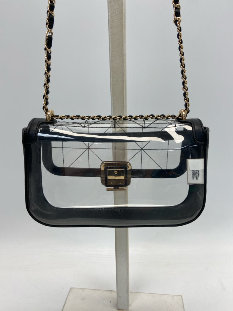 a new day Clear Black Handbag