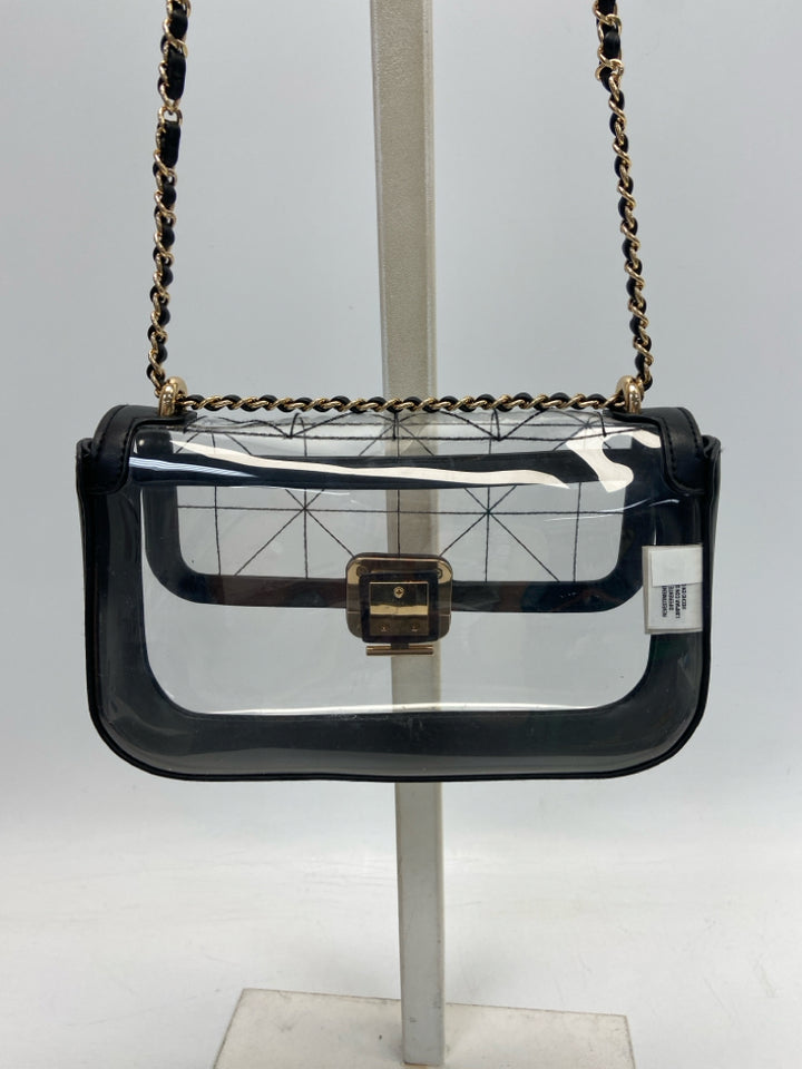 a new day Clear Black Handbag