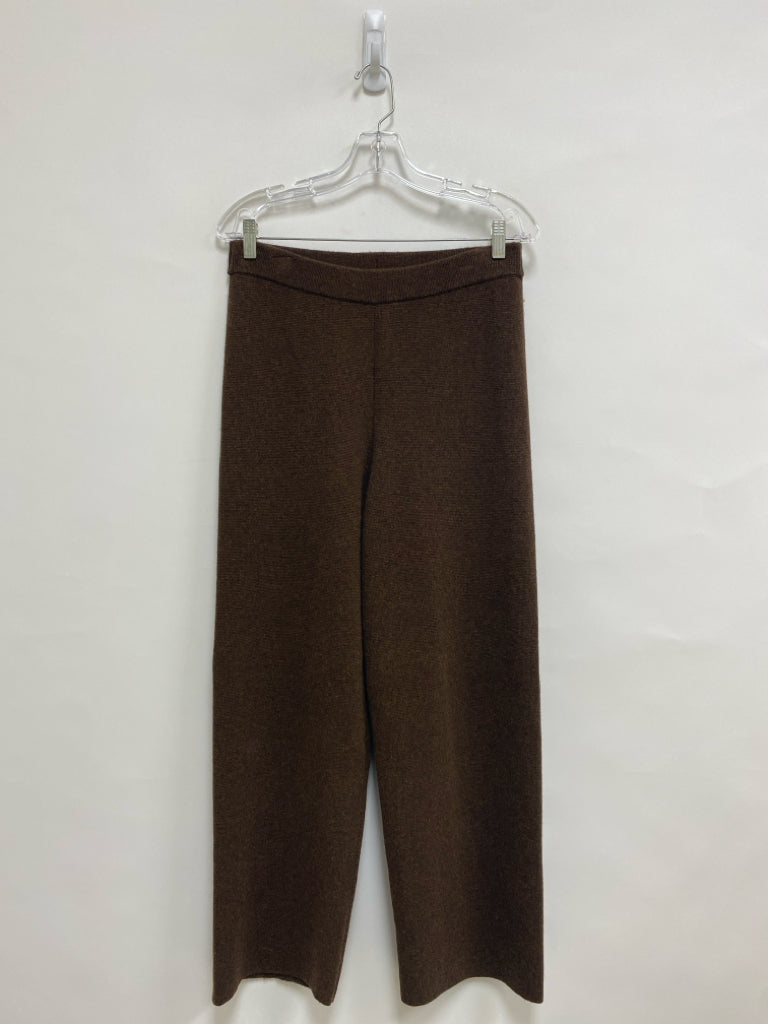 Size 2 Brown Short Sleeve Cashmere Ladies 2pc Pant Set
