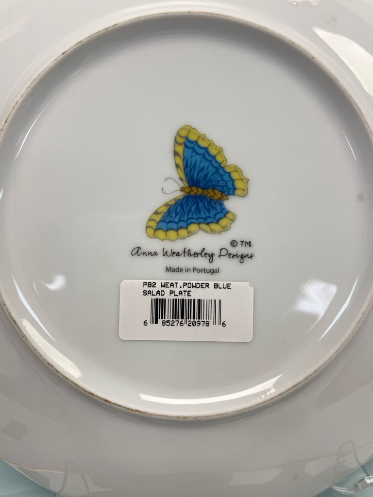 Anna Weatherly Designs Blue Gold Trimmed Plate (s)