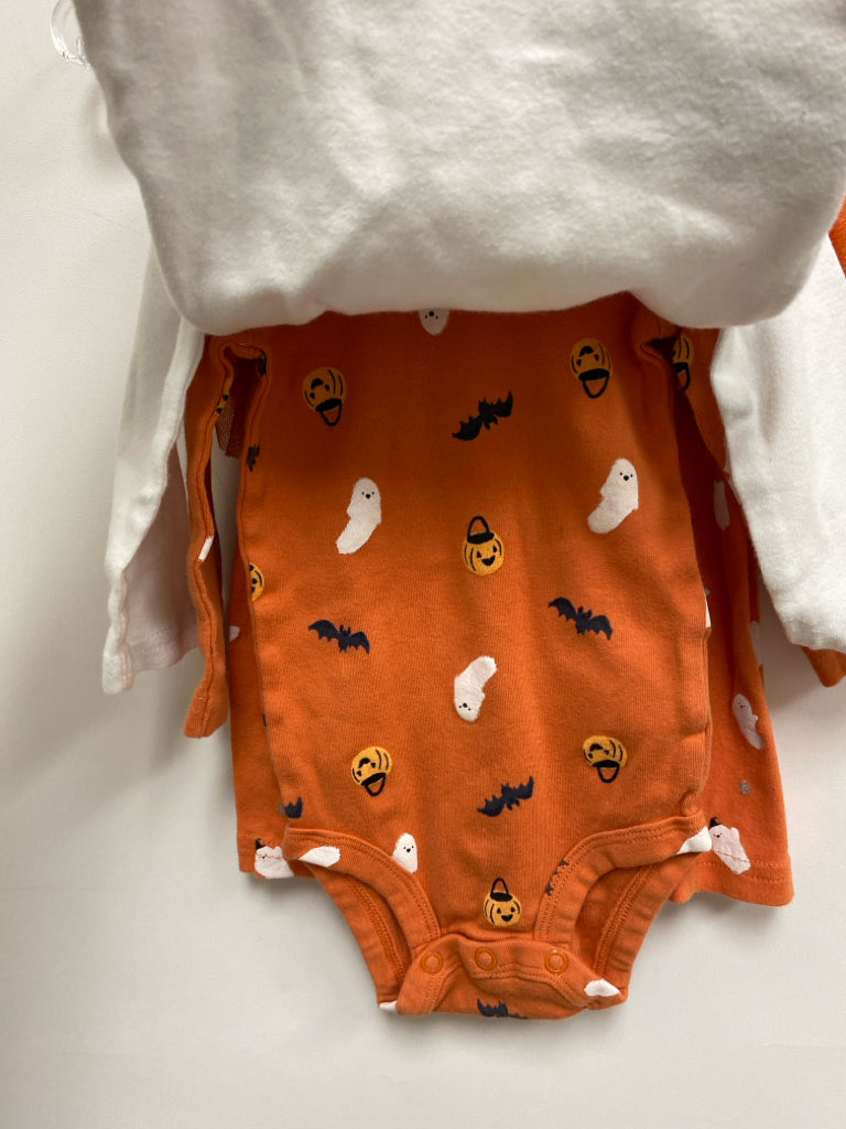 SIZE 6M White Orange Jack O&
