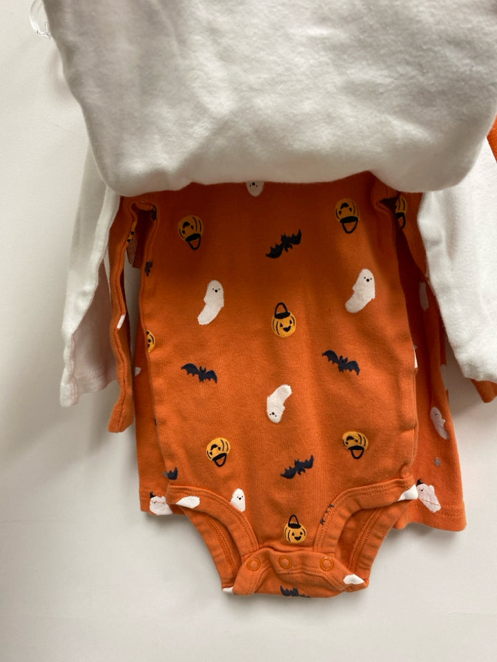 SIZE 6M White Orange Jack O&