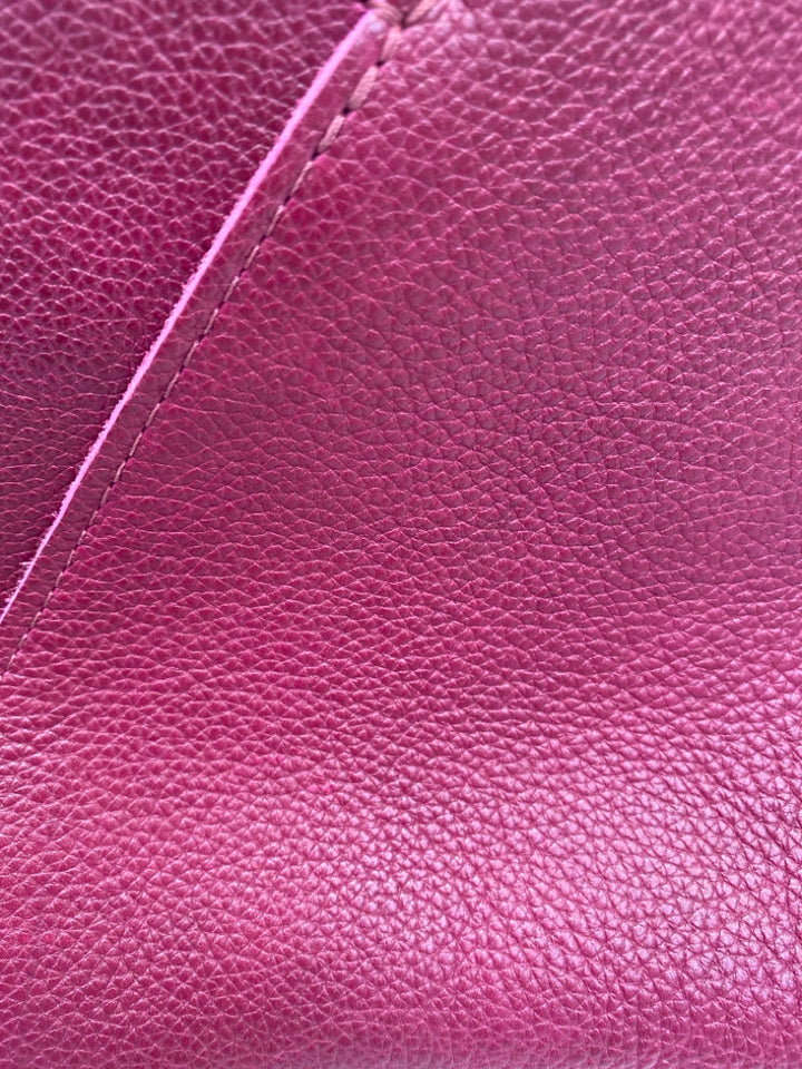 Portland Leather Goods Dark Cranberry Leather Crossbody