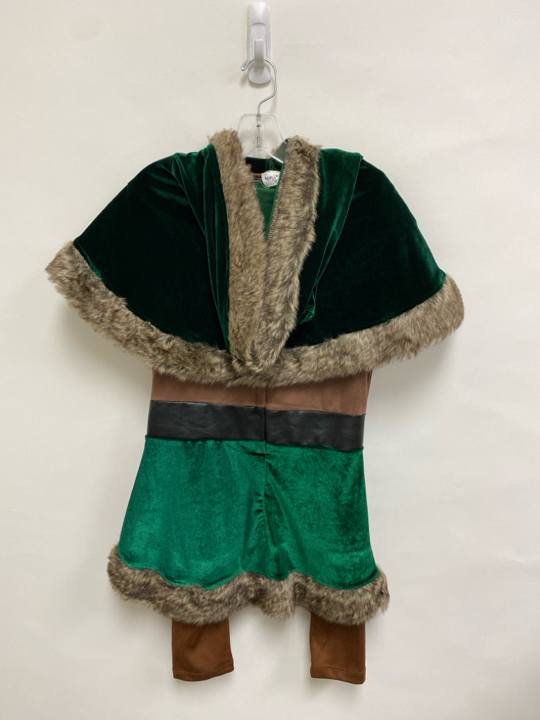 Chasing Fireflies SIZE 10 Green Brown Faux Fur Girl&