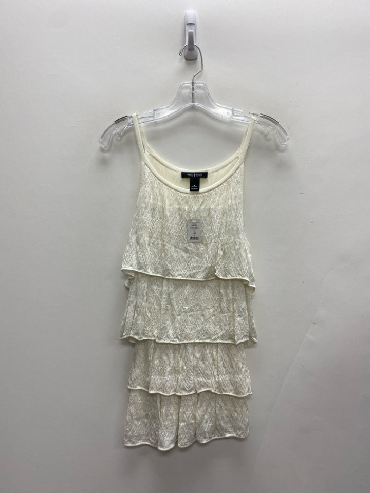 NWT Wht House/Blk Mkt Size S White Sleeveless Lace Ladies Top