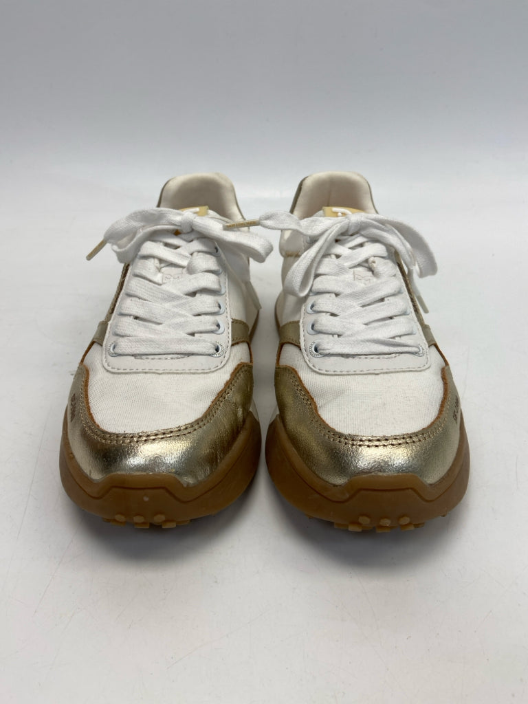 Sam Edelman  Size 9 White Gold Metallic Sneakers
