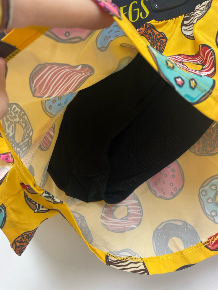 Size S Yellow Multi Color Athletic Shorts