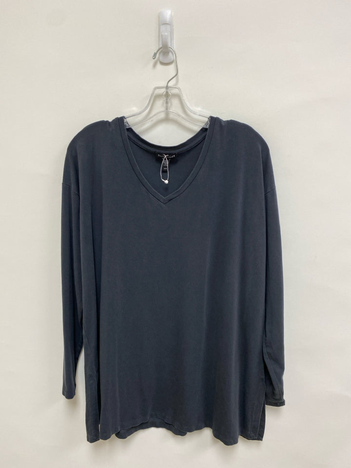 Eileen Fisher Size M Gray V Neck Ladies Top
