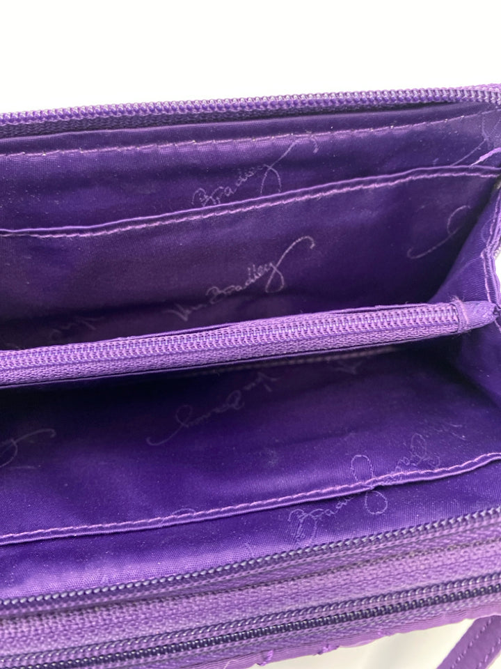Vera Bradley Purple Quilted Fabric Crossbody