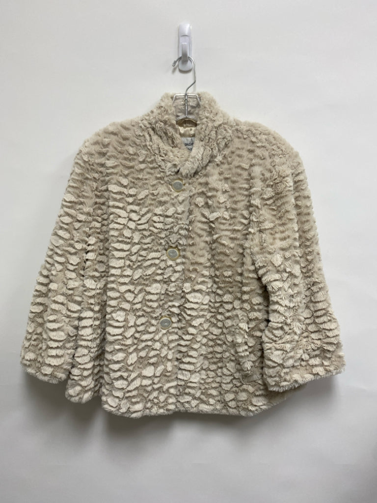 Size M Beige Button Up Ladies Jacket