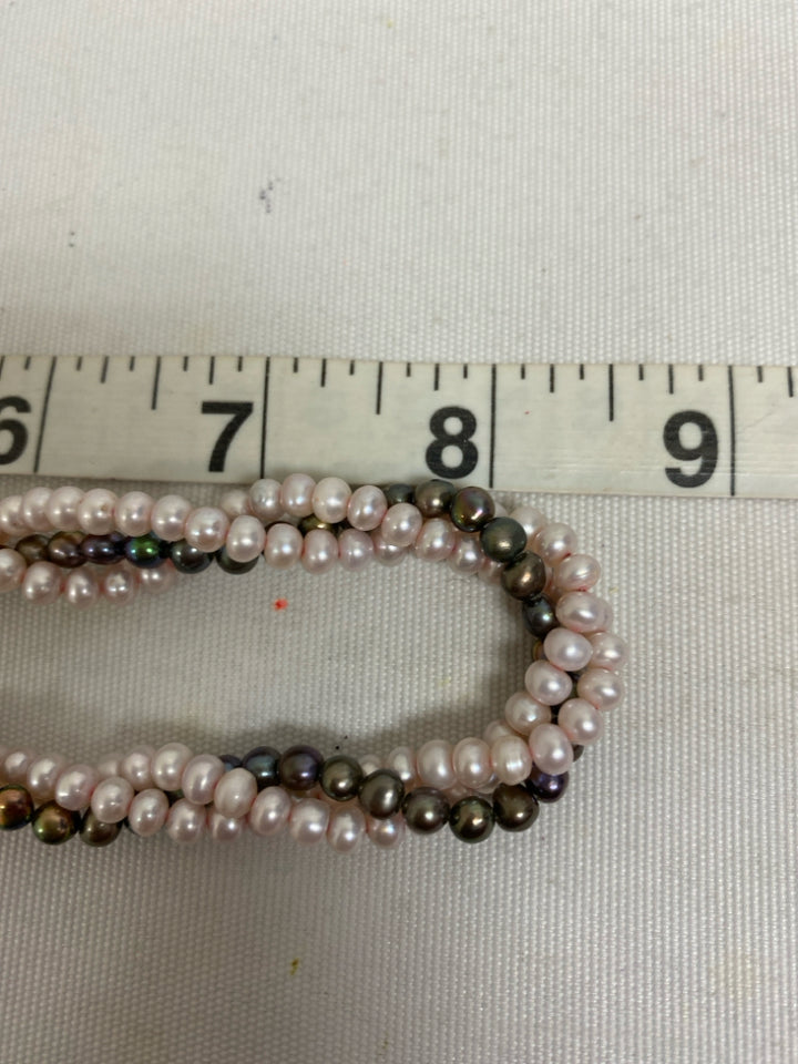Pink Iridescent Pearl Necklace