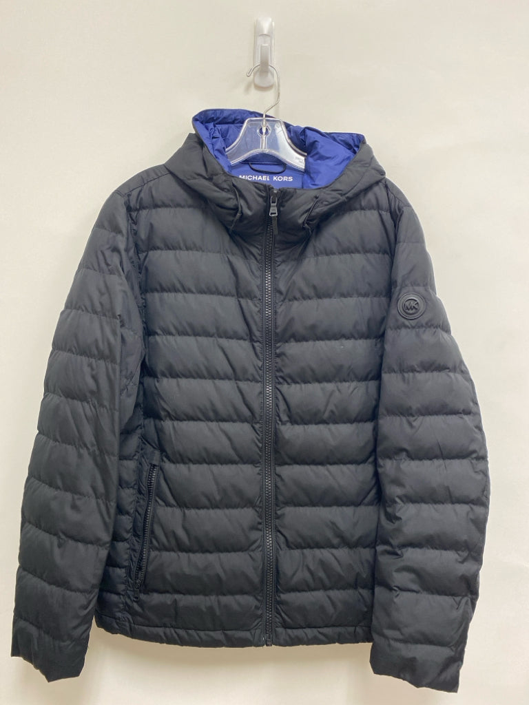 Michael Kors Size S Black Hooded Puff Sleeve Down Men&