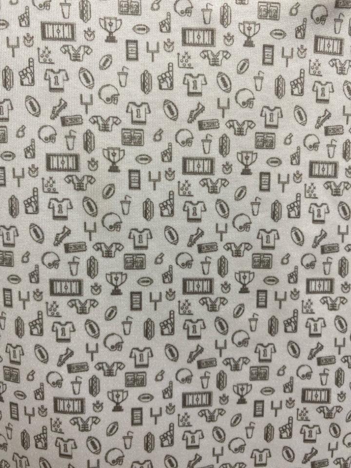 SIZE 4T White Taupe Print Polo Boy&