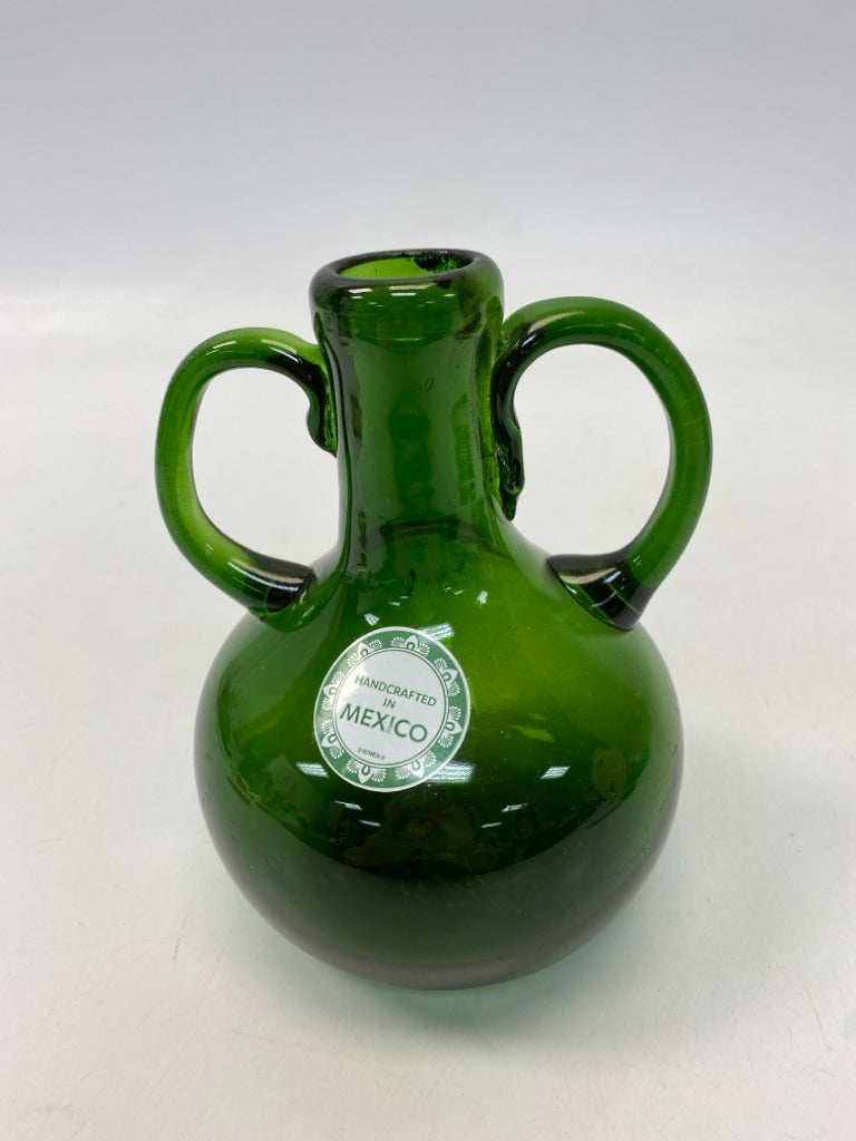 Dark Green Glass Vase