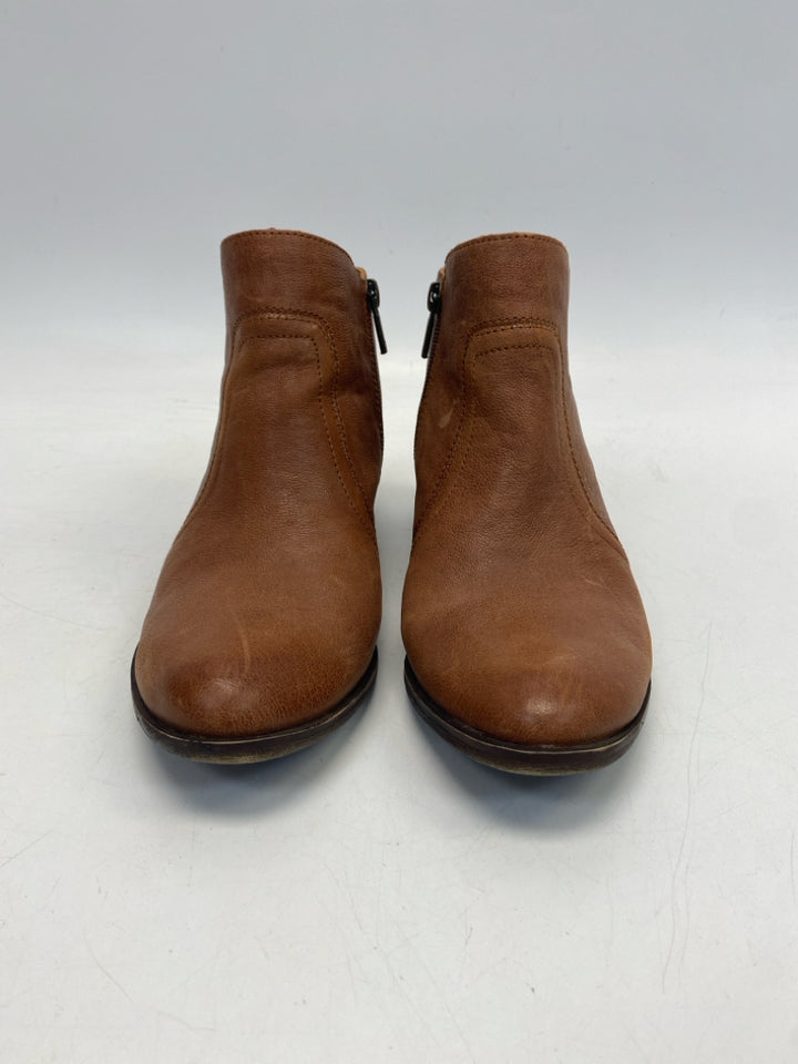 Lucky Brand  Size 7.5 Bronze Side Zipper Boots