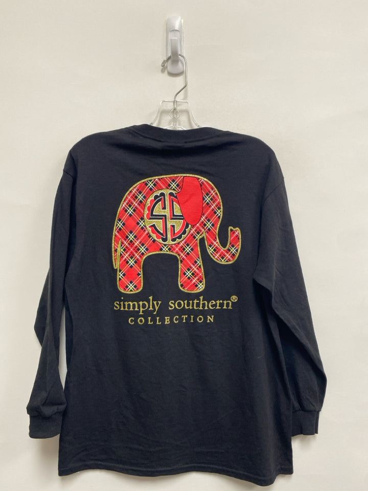 NWT Simply Southern SIZE M Black Gold Elephant(s) Girl&