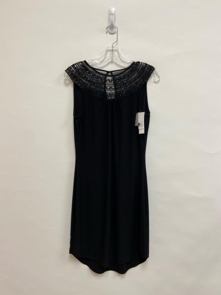 NWT Wht House/Blk Mkt Size S Black Beaded Sleeveless Ladies Dress
