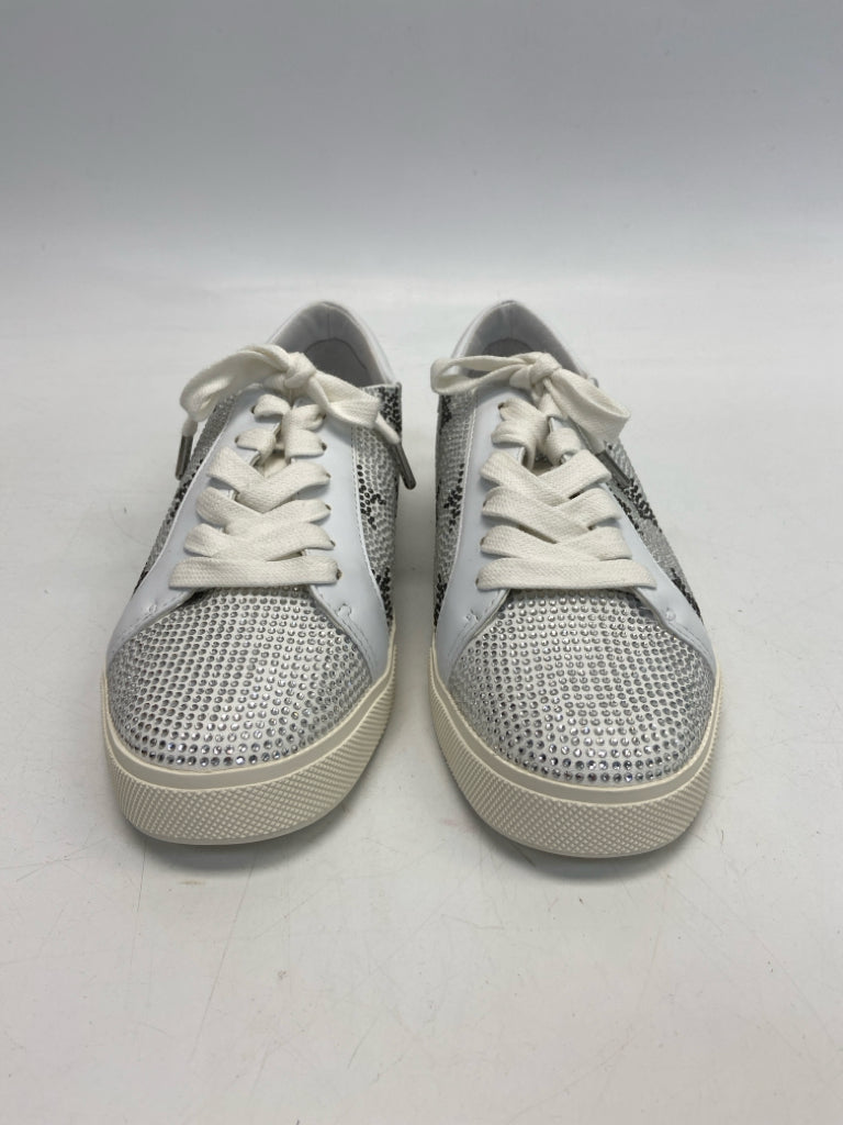 NWOT Katy Perry  Size 8 White Silver Rhinestone(s) Sneakers