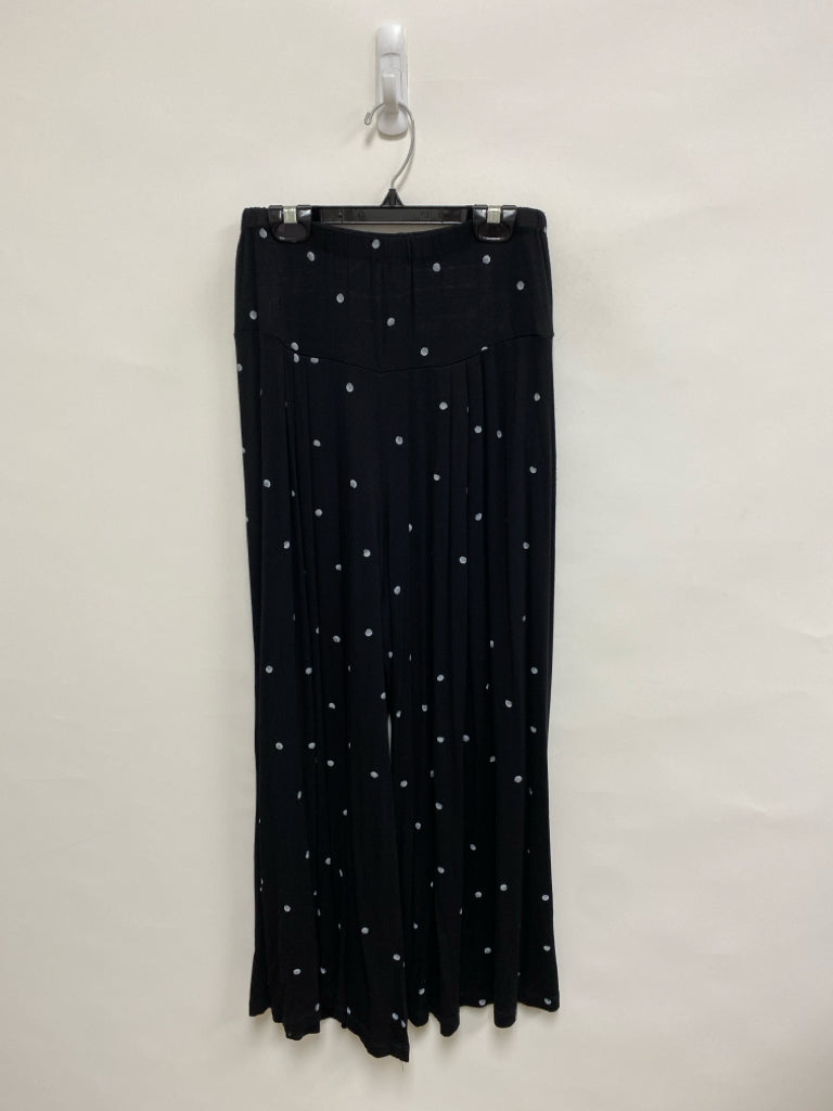 ALEMBIKA Size 4 Black White Polka Dot Wide Leg Ladies Pants