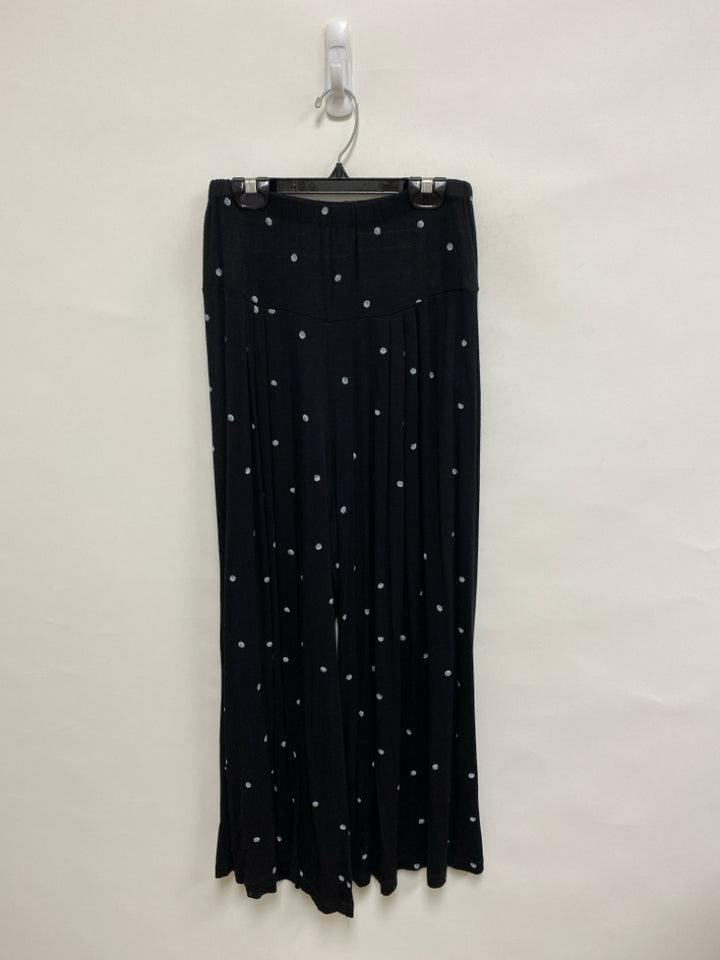 ALEMBIKA Size 4 Black White Polka Dot Wide Leg Ladies Pants