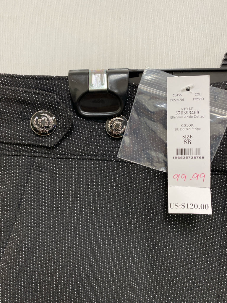 NWT Wht House/Blk Mkt Size 8R Black White Speckles Ladies Pants