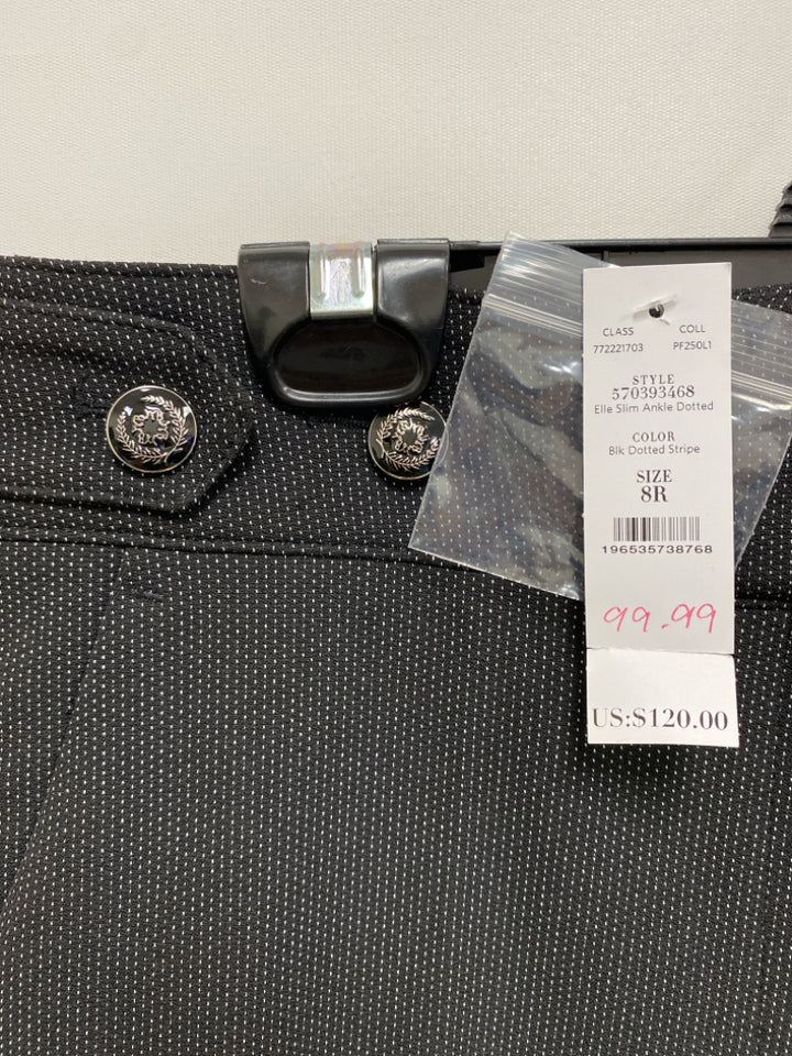 NWT Wht House/Blk Mkt Size 8R Black White Speckles Ladies Pants