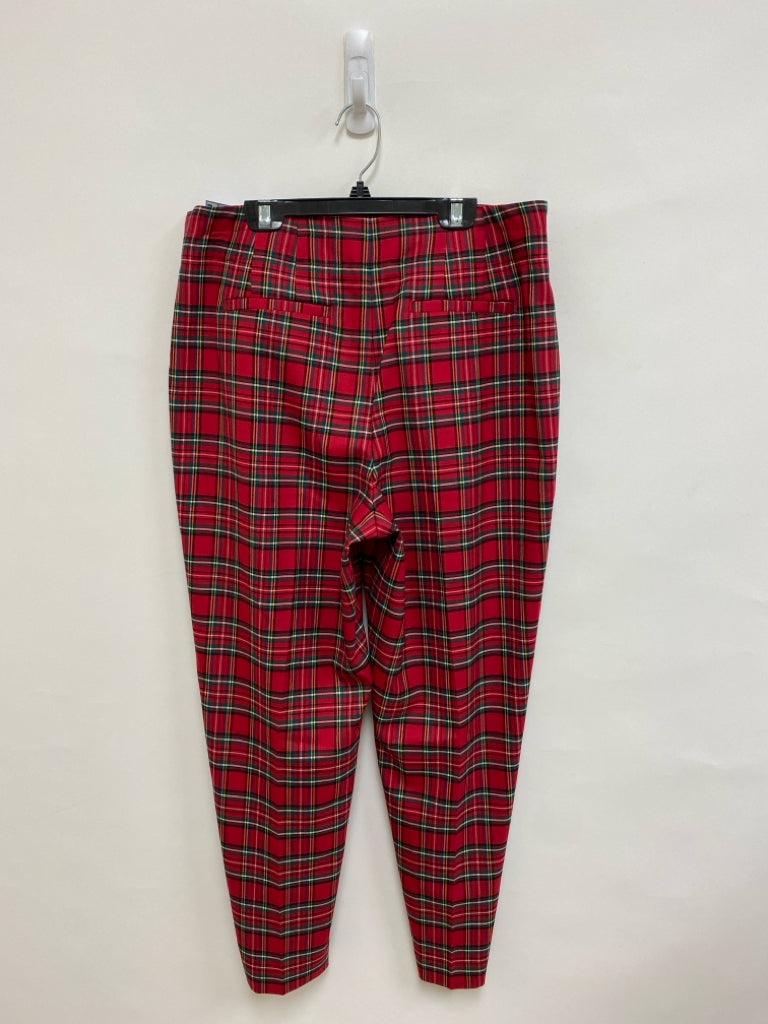 Talbots Size 10P Red/Green Plaid Petite Pants