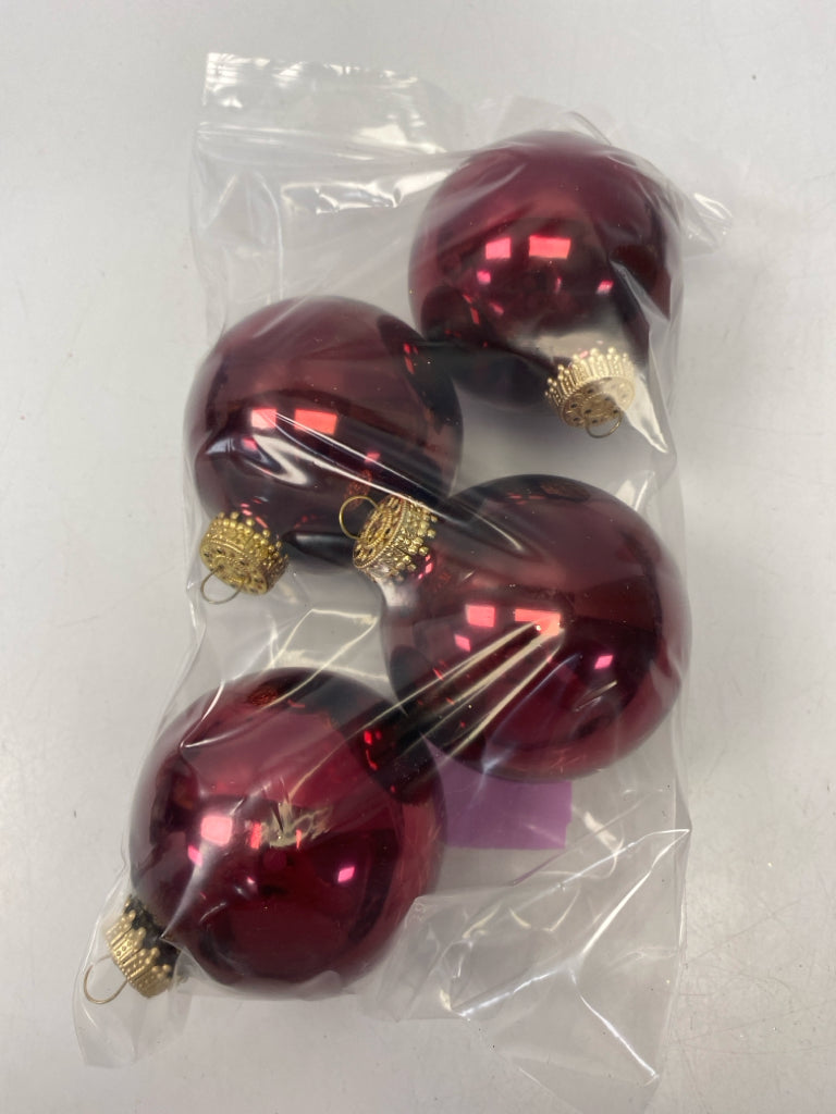 Burgundy Ornaments