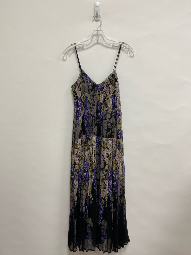 Floreat Size 00P Purple Green Floral Sleeveless Petite Dress