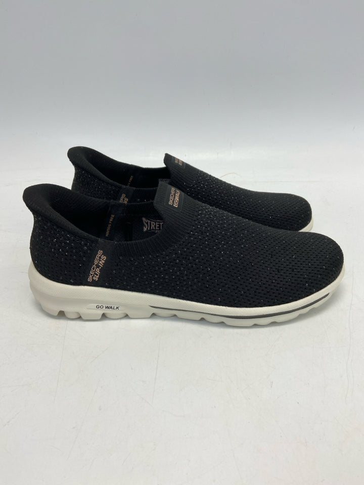 Skechers  Size 9.5 Black Beaded Sneakers