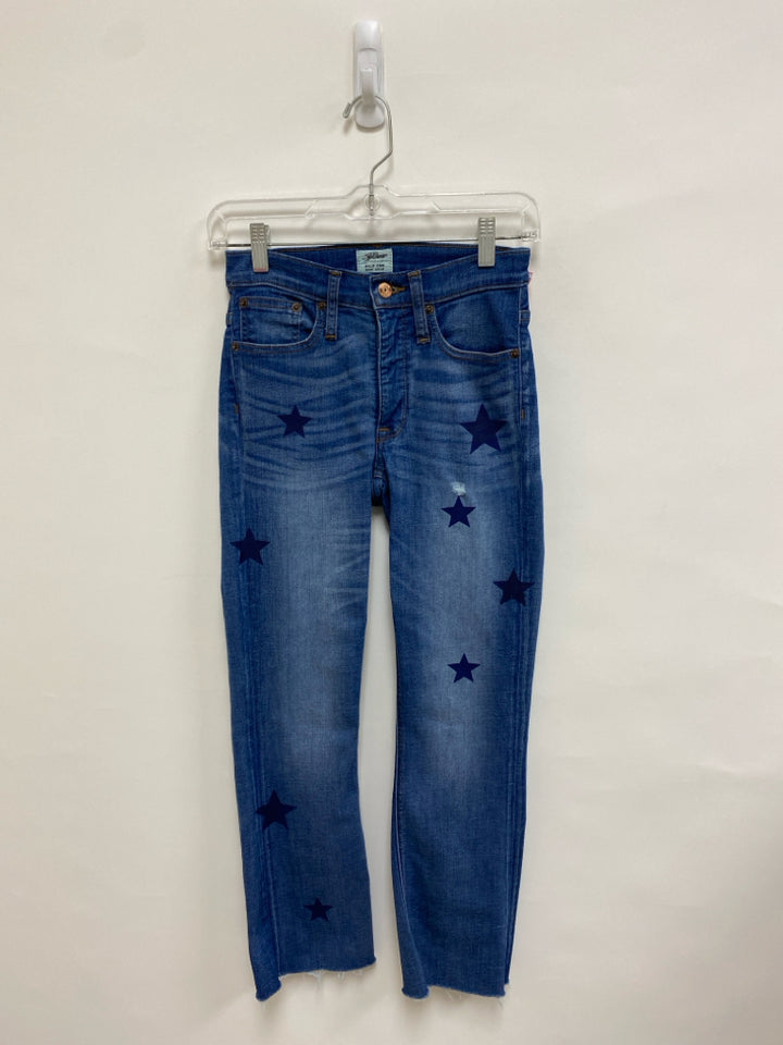 J Crew Size 24 Blue Denim Stars Ladies Jeans