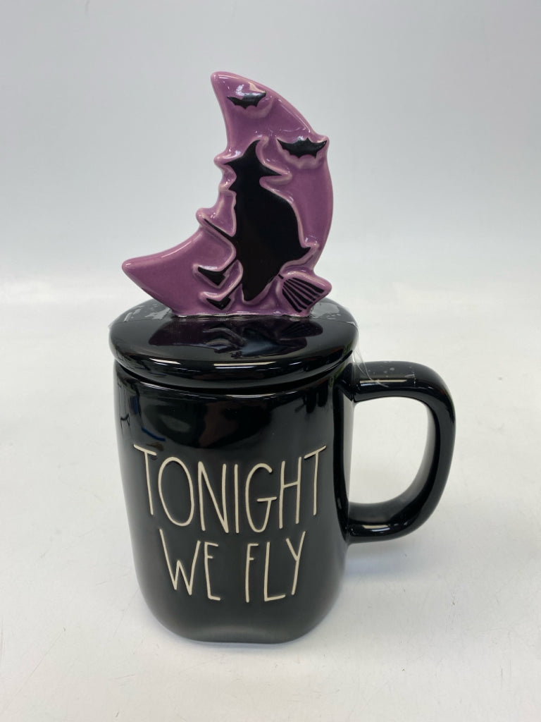 Rae Dunn Black Purple Witch Halloween