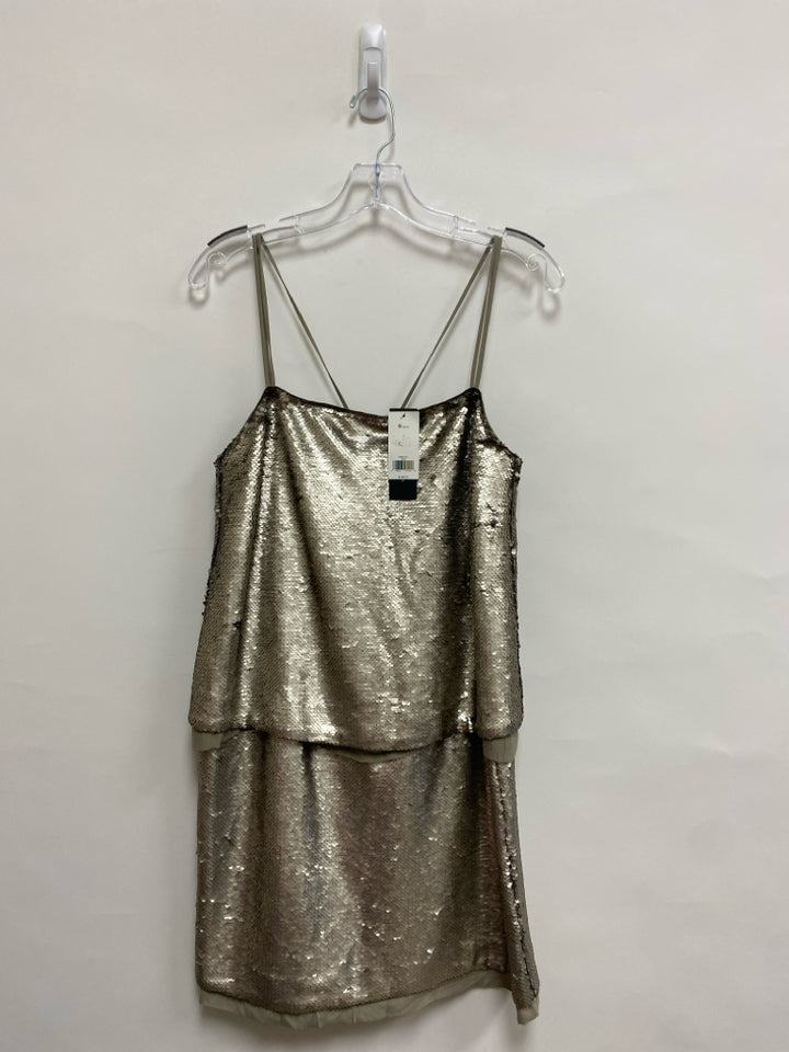 NWT Banana Republic Size 4 Taupe Sequins Sleeveless Ladies Dress