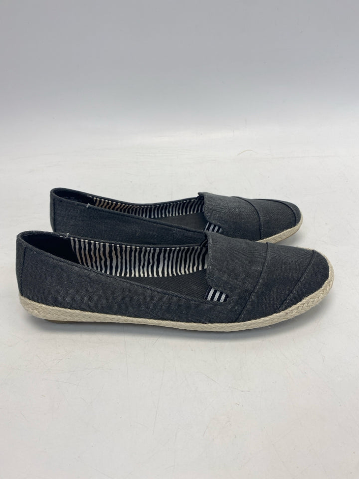 Kim Rogers US Shoe Size 10 Black Canvas Flats