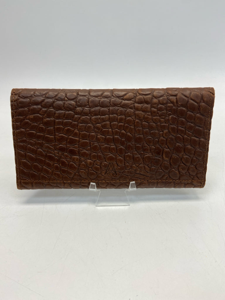 ABLE LOCAL &amp; GLOBAL Dark Brown Embossed Wallet