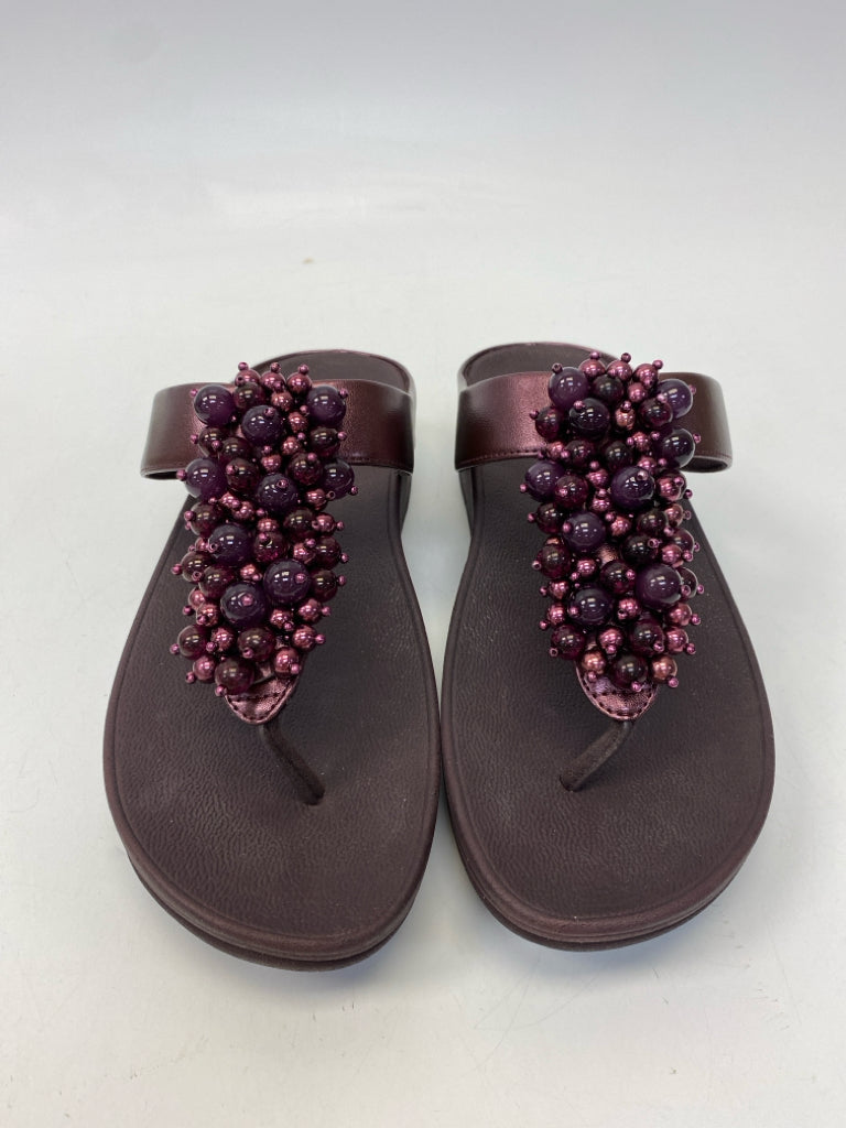 NWT Fit Flop  Size 9 Plum Beaded Sandals