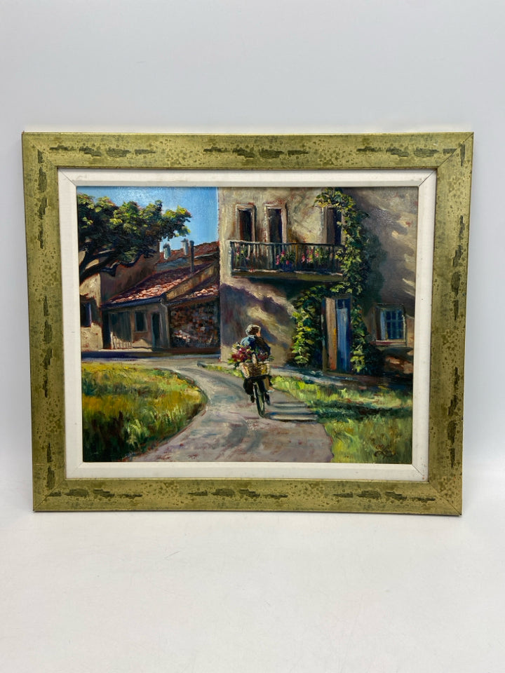 Green Tan/Multi Scene Canvas Art